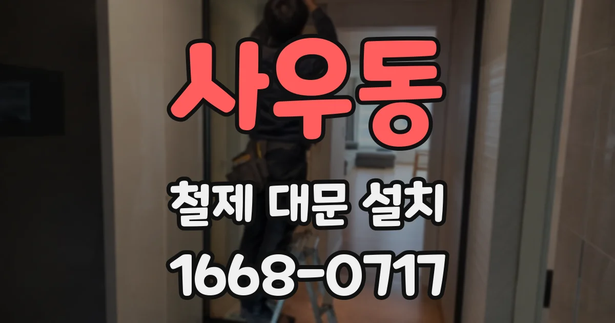 사우동 철제 대문 설치