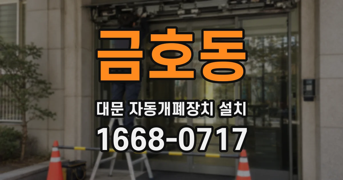 금호동 대문 자동개폐장치 설치