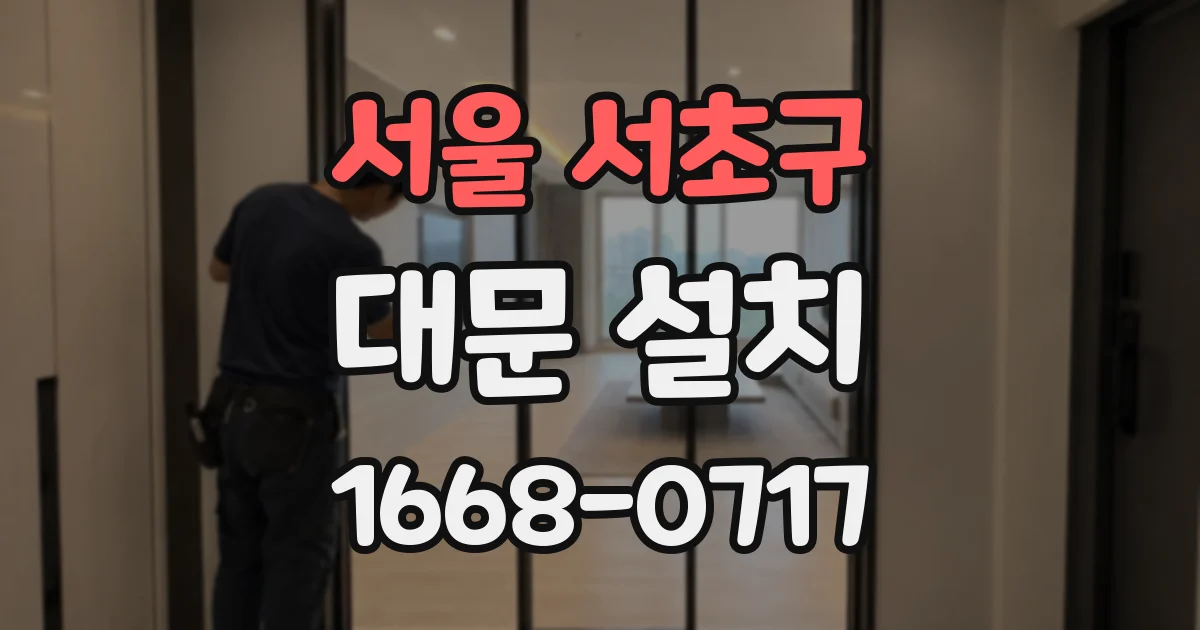 서울 서초구 대문 설치