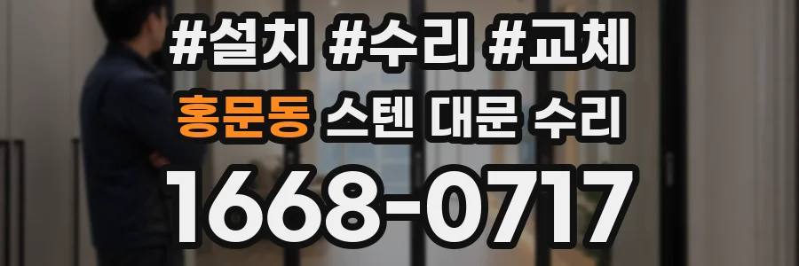 홍문동 스텐 대문 수리
