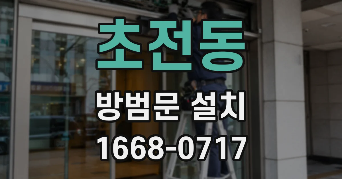 초전동 방범문 설치