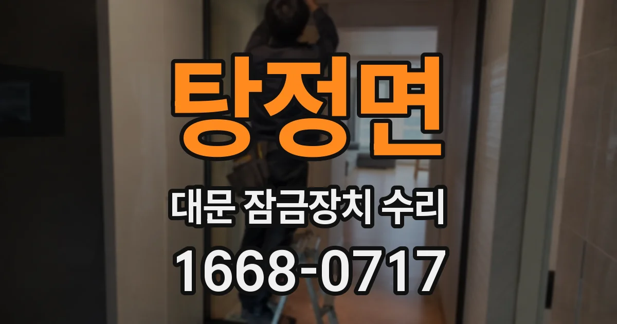 탕정면 대문 잠금장치 수리