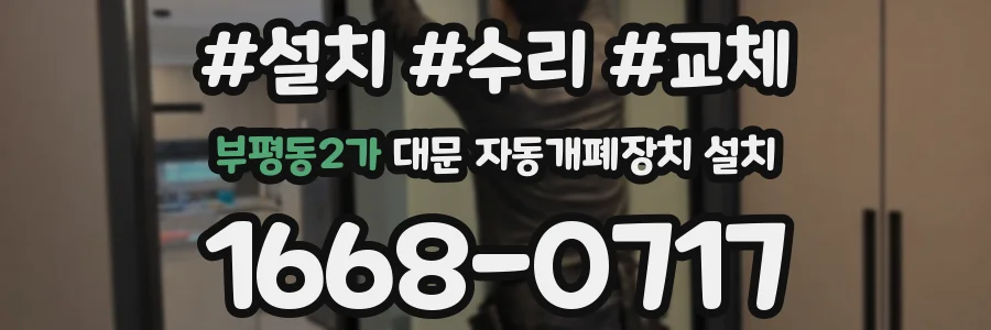 부평동2가 대문 자동개폐장치 설치