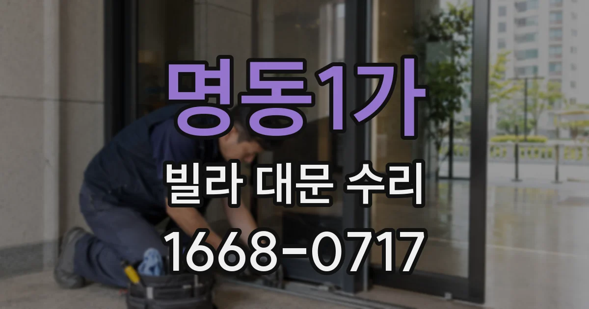 명동1가 빌라 대문 수리