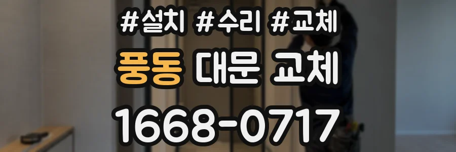 풍동 대문 교체