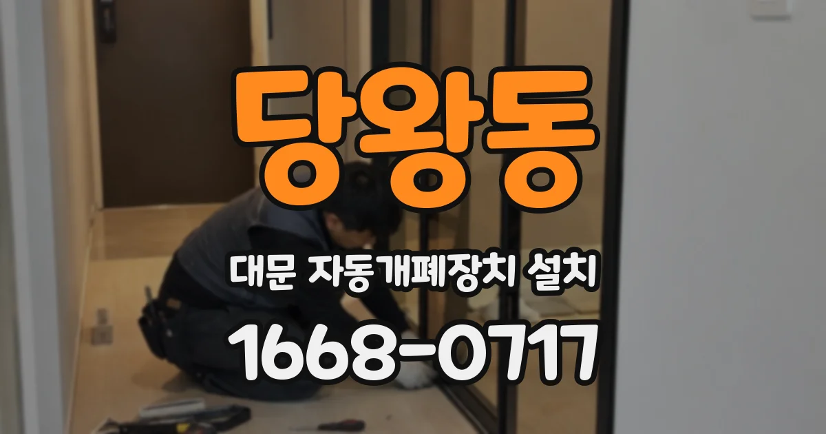 당왕동 대문 자동개폐장치 설치