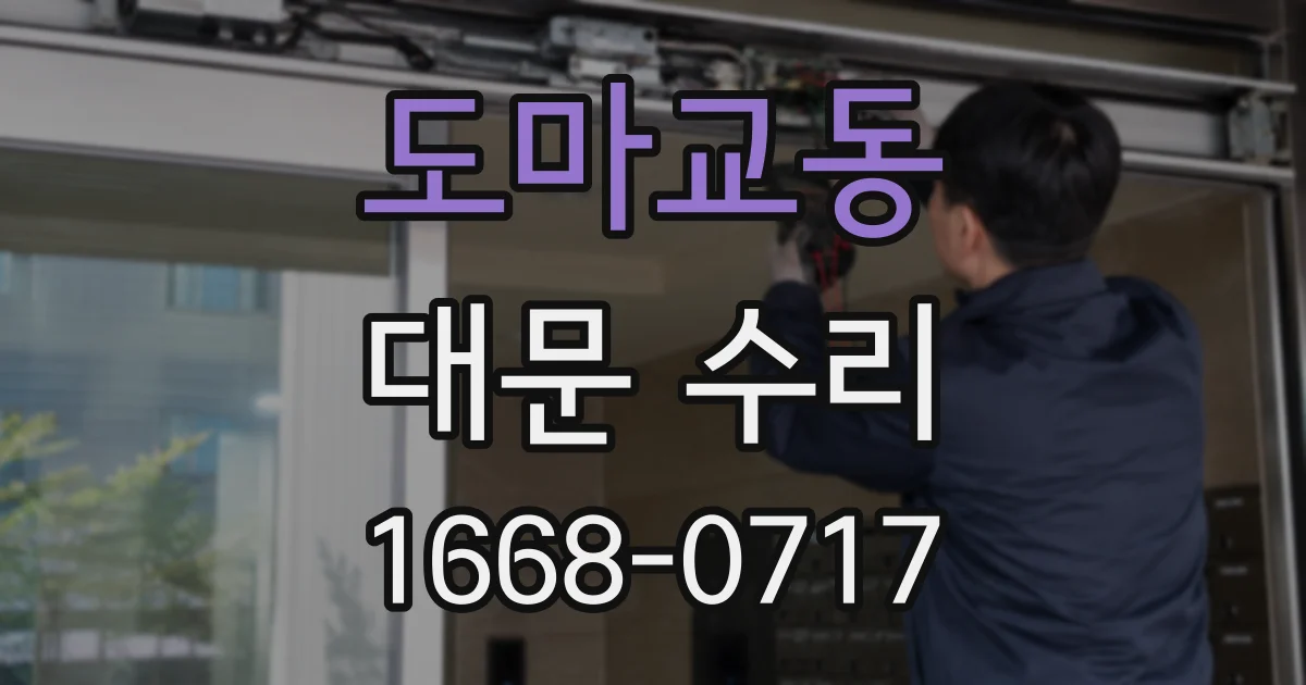 도마교동 대문 수리