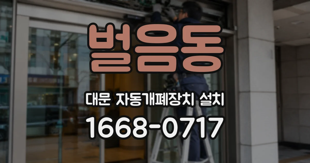 벌음동 대문 자동개폐장치 설치