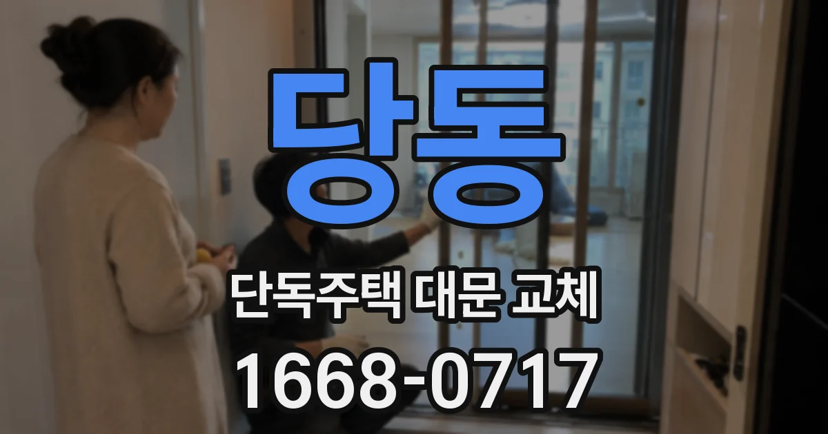 당동 단독주택 대문 교체