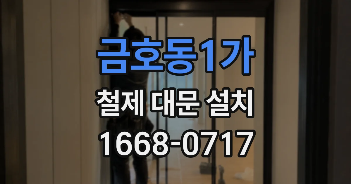 금호동1가 철제 대문 설치