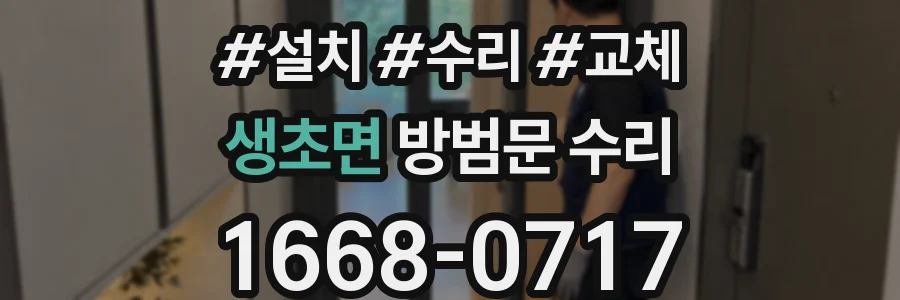 생초면 방범문 수리