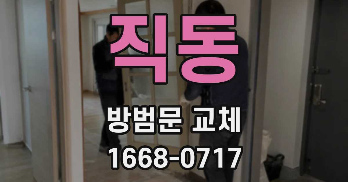 직동 방범문 교체