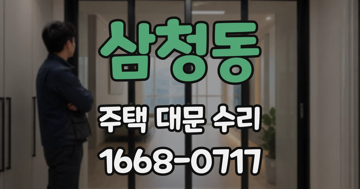 삼청동 주택 대문 수리