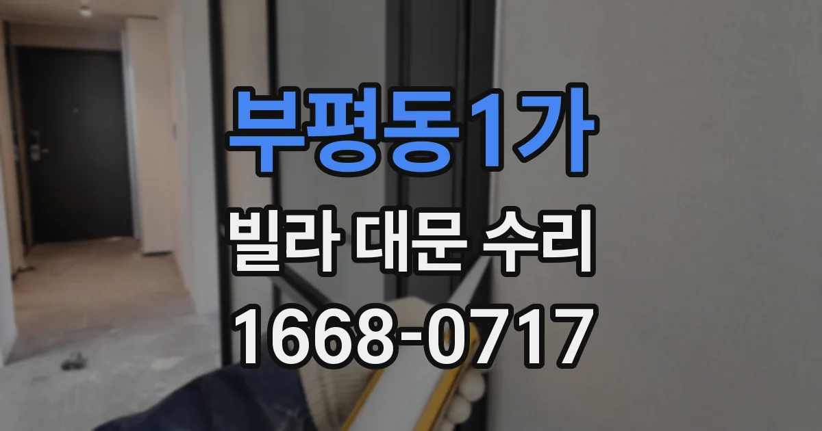 부평동1가 빌라 대문 수리