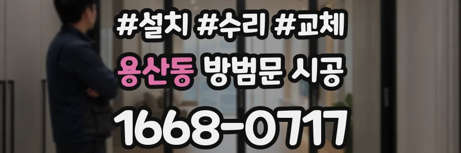 용산동 방범문 시공