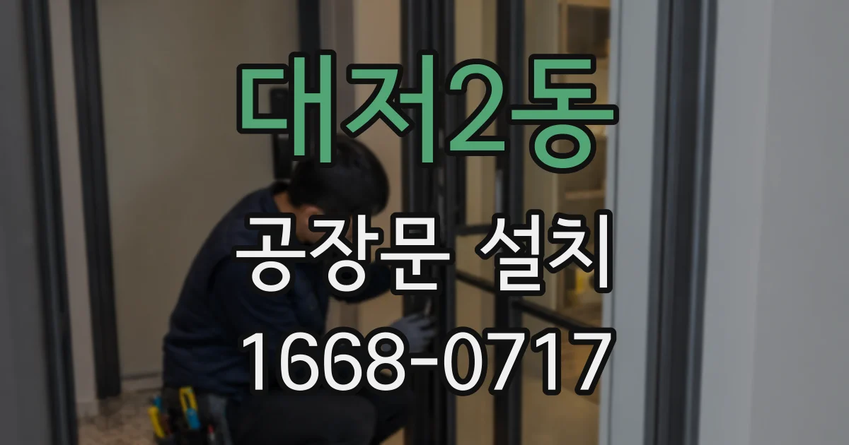 대저2동 공장문 설치