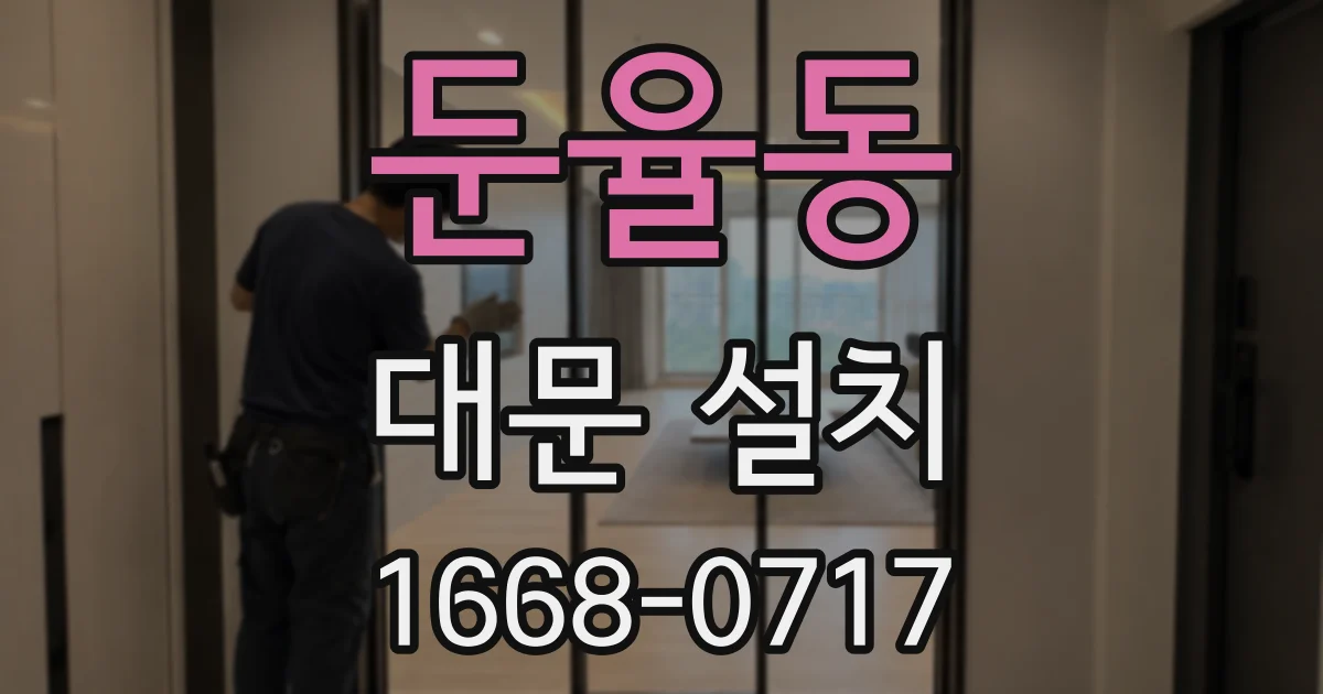 둔율동 대문 설치