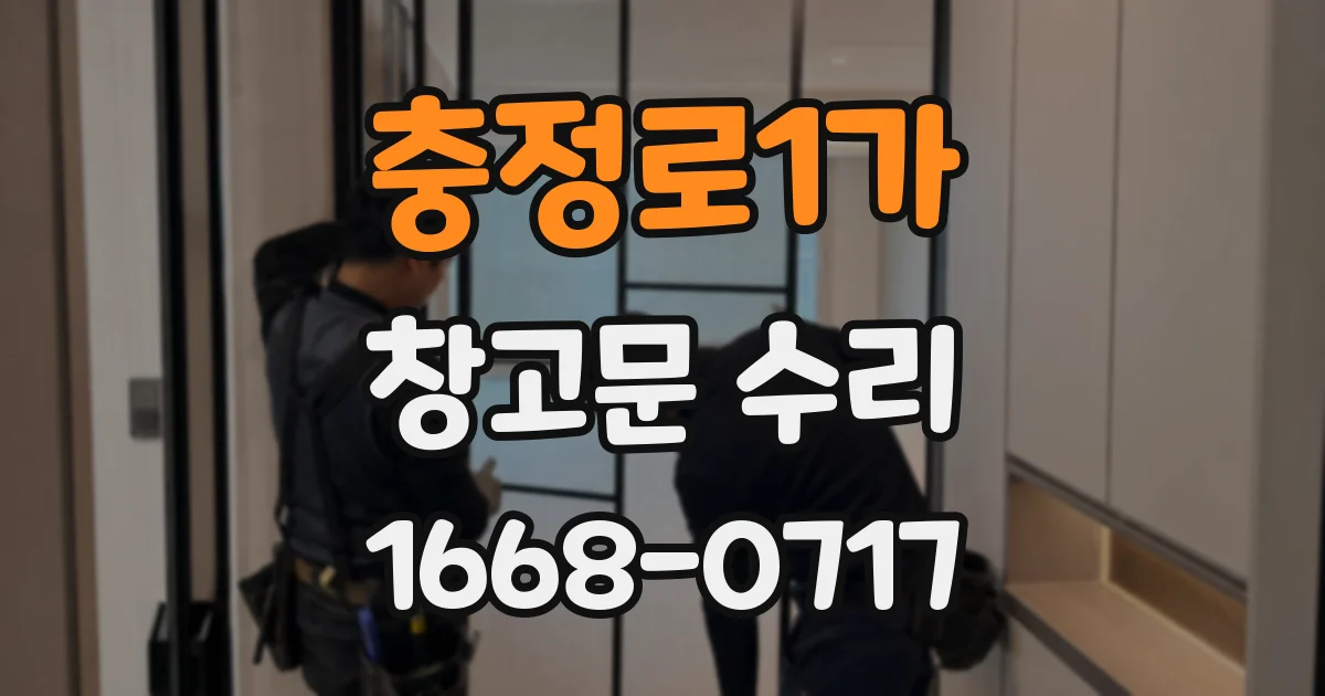 충정로1가 창고문 수리