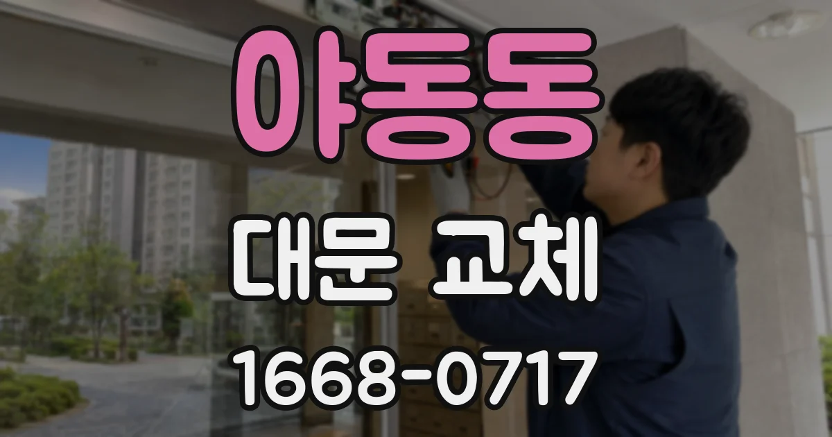야동동 대문 교체