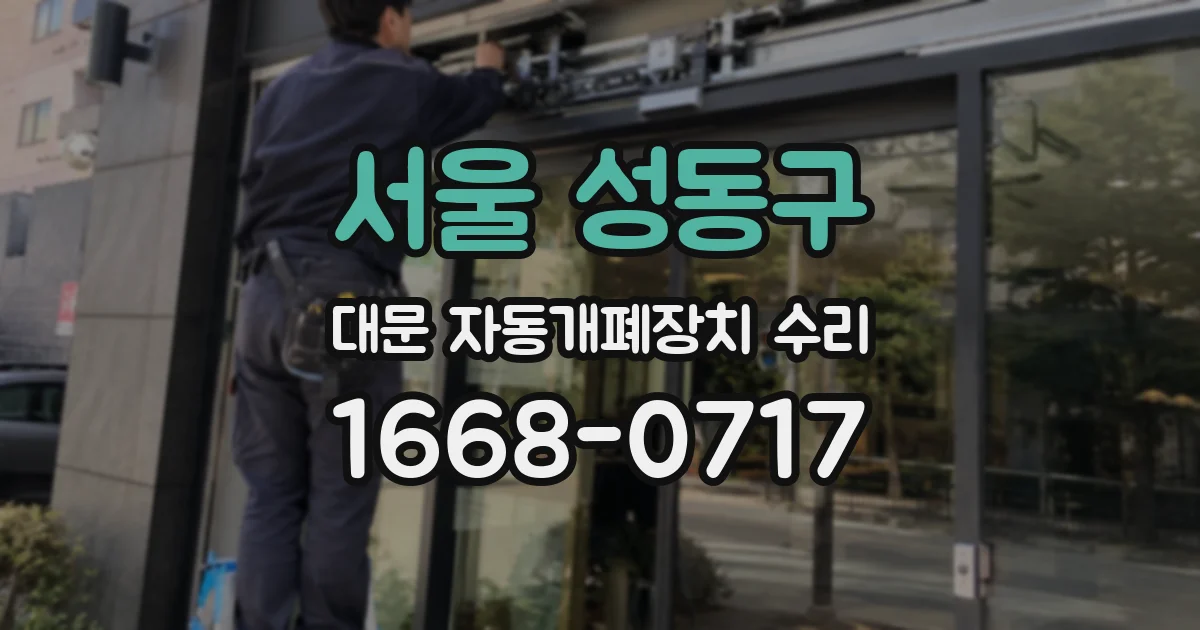 서울 성동구 대문 자동개폐장치 수리