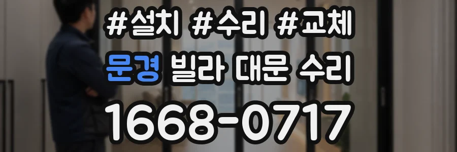 문경 빌라 대문 수리