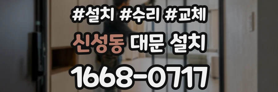 신성동 대문 설치