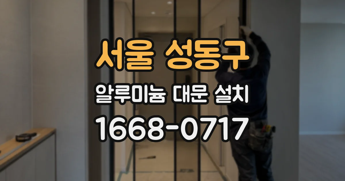 서울 성동구 알루미늄 대문 설치