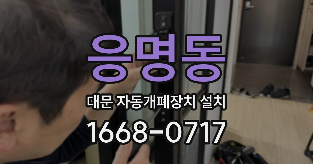 응명동 대문 자동개폐장치 설치