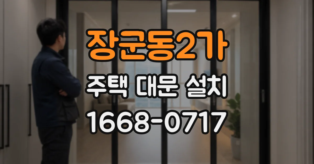 장군동2가 주택 대문 설치