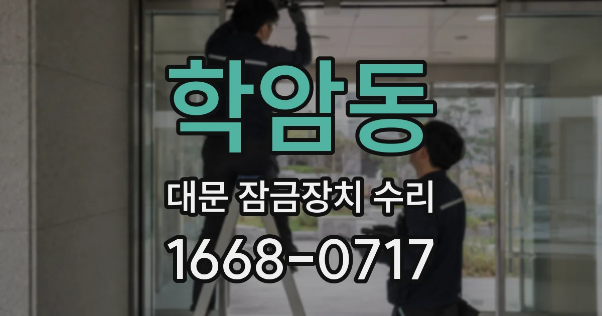 학암동 대문 잠금장치 수리