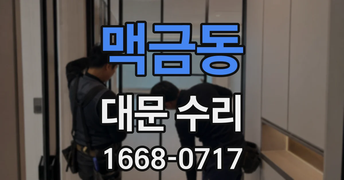 맥금동 대문 수리