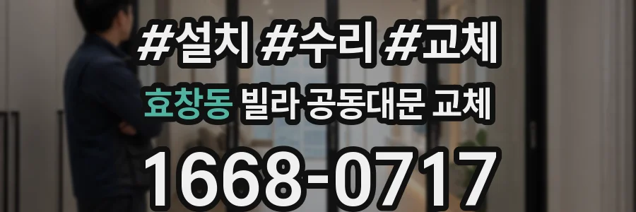 효창동 빌라 공동대문 교체
