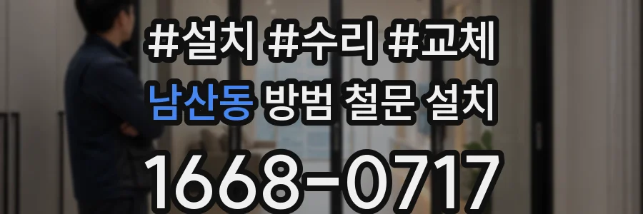 남산동 방범 철문 설치