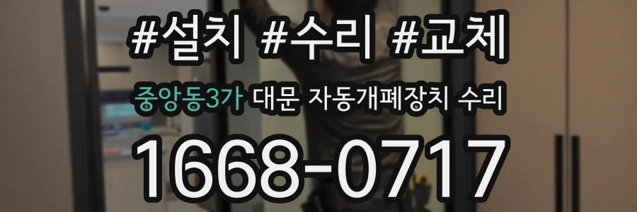 중앙동3가 대문 자동개폐장치 수리