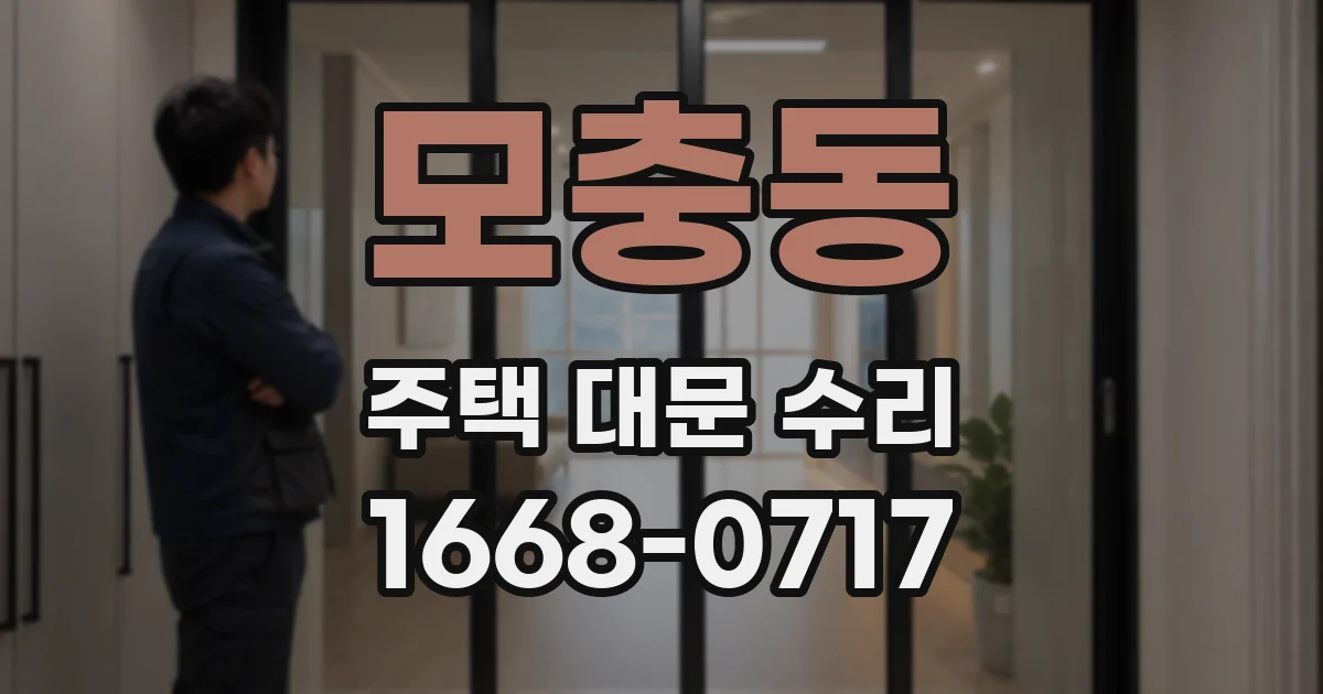 모충동 주택 대문 수리