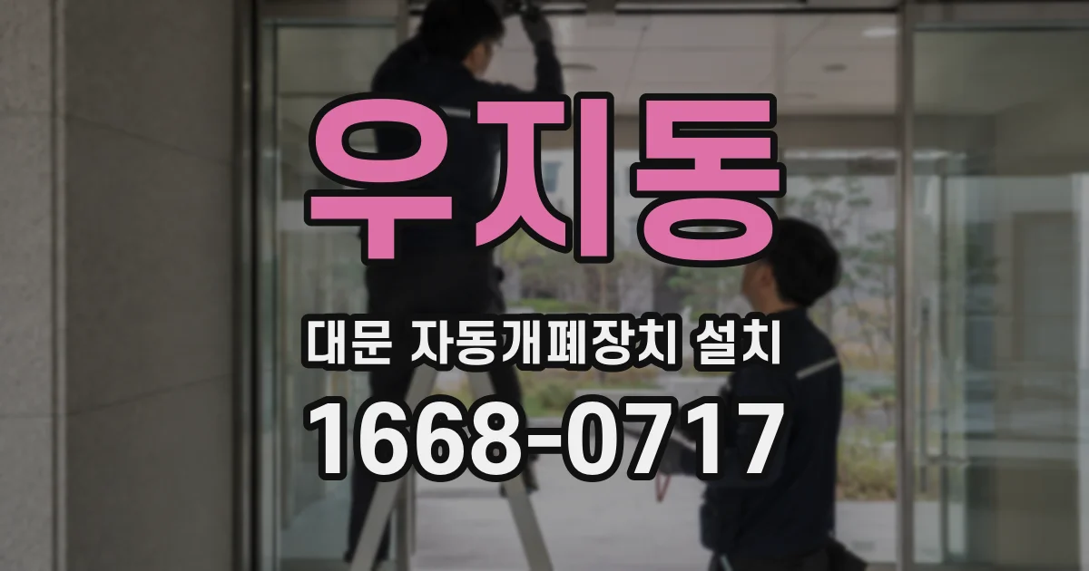 우지동 대문 자동개폐장치 설치
