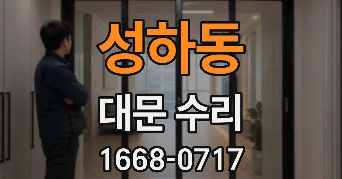성하동 대문 수리