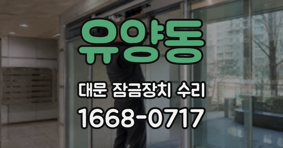 유양동 대문 잠금장치 수리