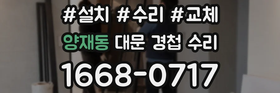 양재동 대문 경첩 수리