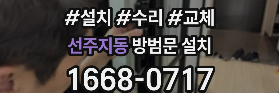 선주지동 방범문 설치
