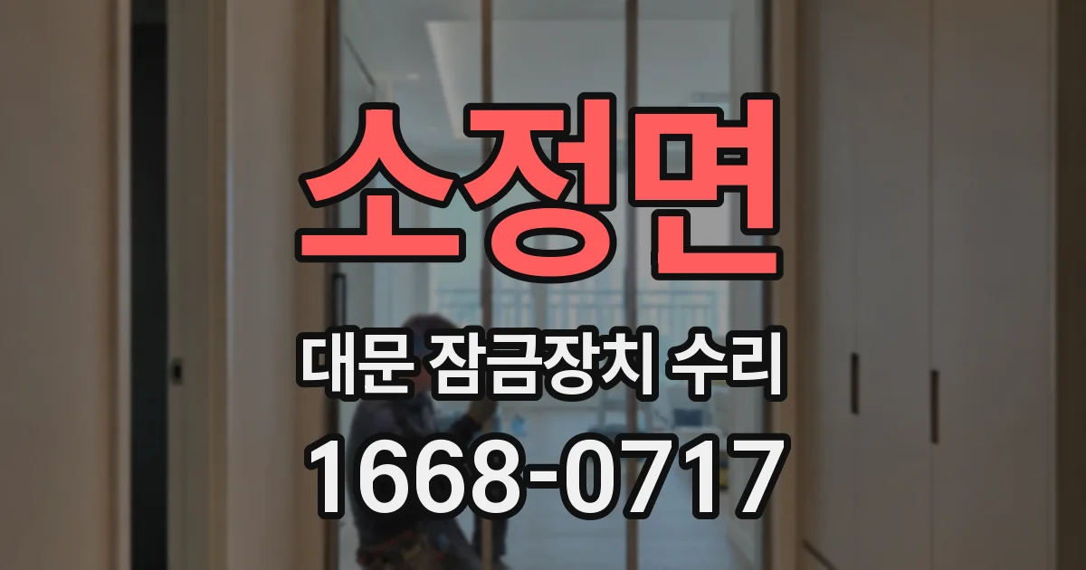 소정면 대문 잠금장치 수리