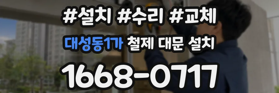 대성동1가 철제 대문 설치