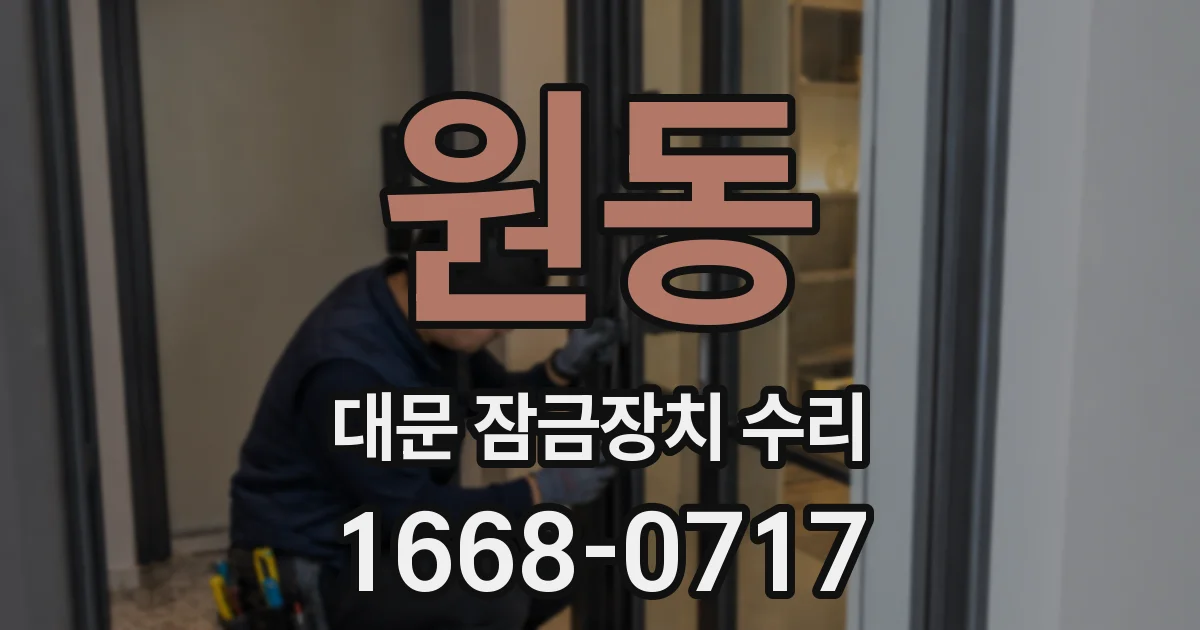 원동 대문 잠금장치 수리