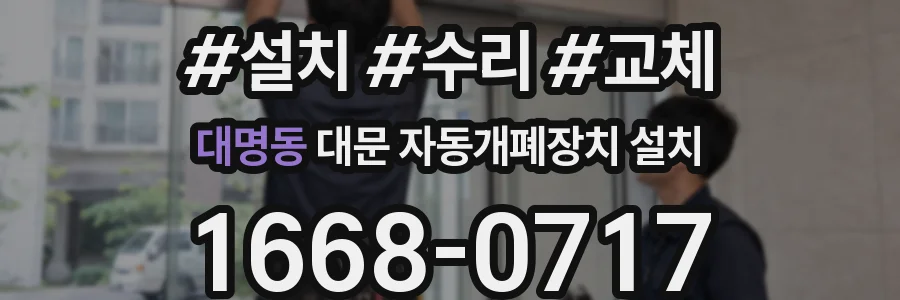 대명동 대문 자동개폐장치 설치