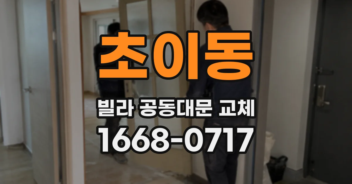 초이동 빌라 공동대문 교체