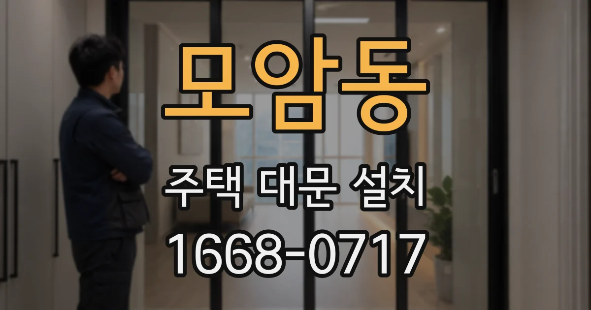모암동 주택 대문 설치