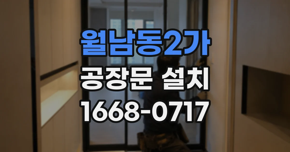 월남동2가 공장문 설치