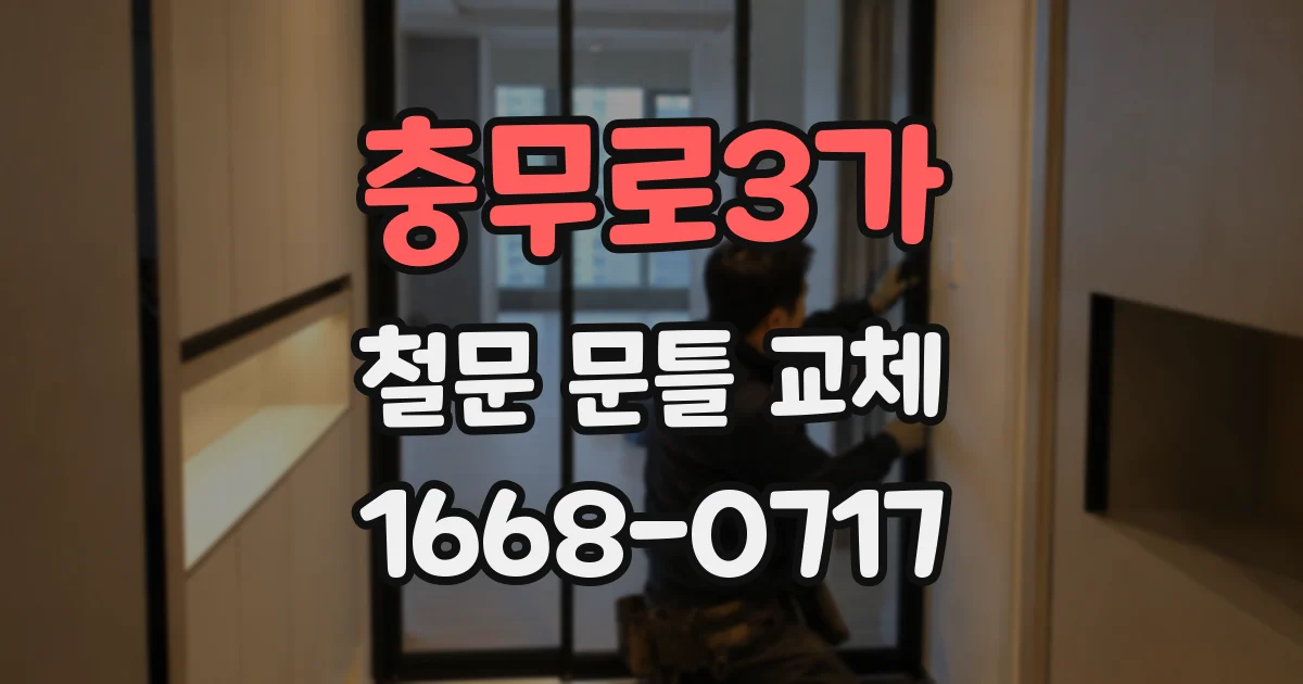 충무로3가 철문 문틀 교체
