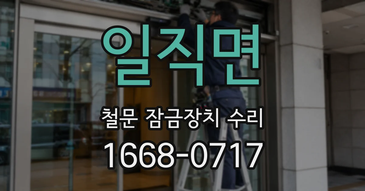 일직면 철문 잠금장치 수리