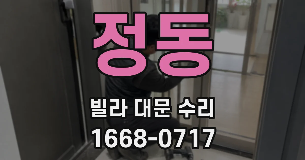 정동 빌라 대문 수리